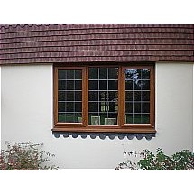 Front window with leaded double glazed units